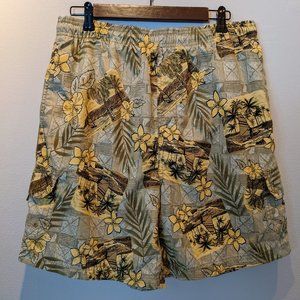 NEW Sand N Sun Tropical print Men's Swim Trunks 32/34 Waist